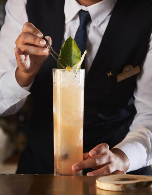 Bartender Serving Drink at House Bar Vila Vita Parc